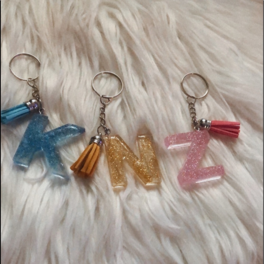 Resin Letter Keychains